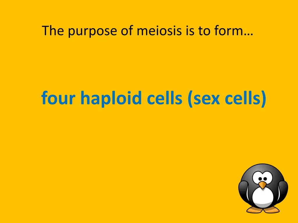 the purpose of meiosis is to form