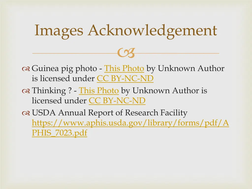 images acknowledgement