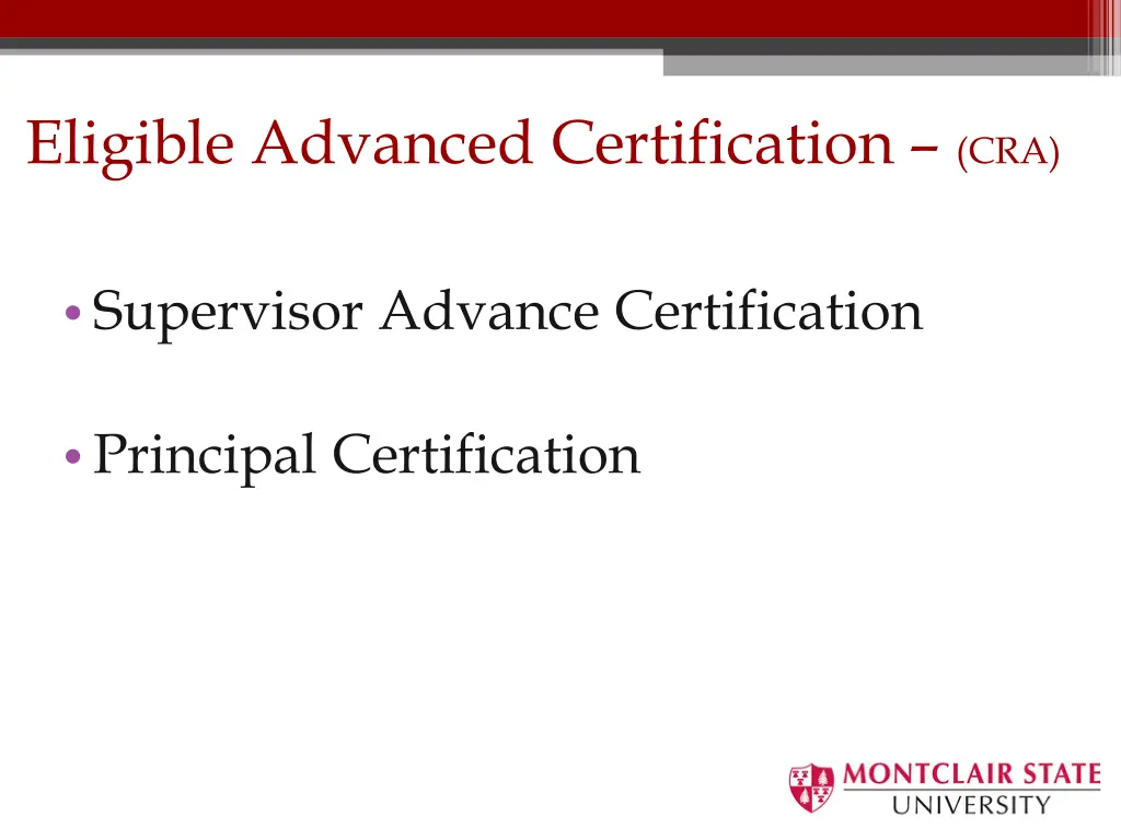 eligible advanced certification cra