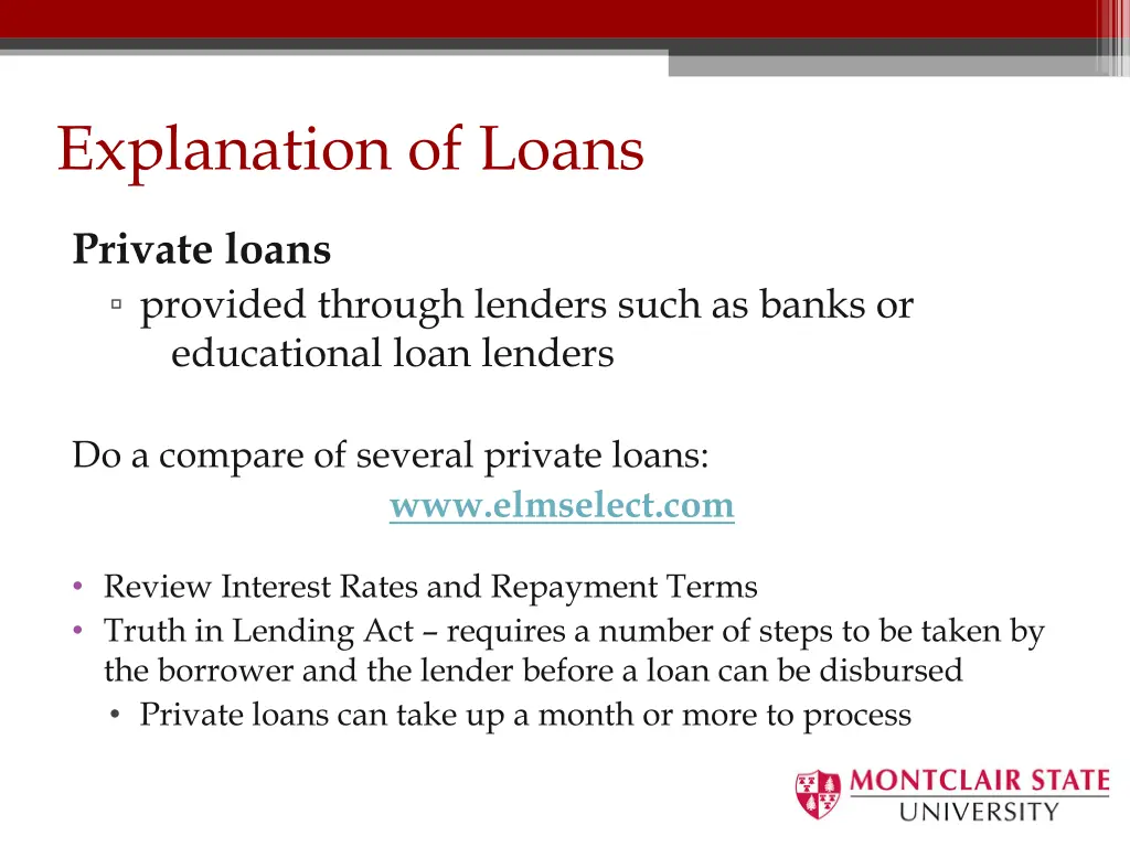 explanation of loans 2