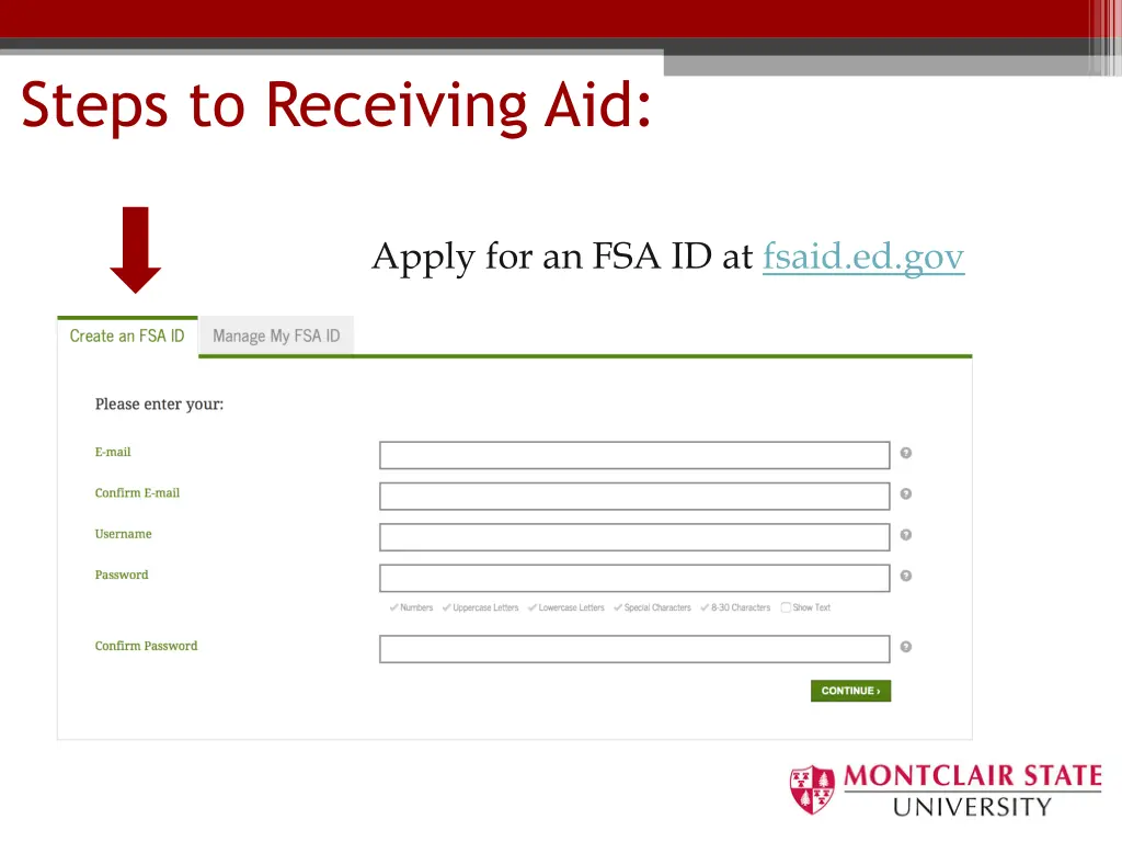 steps to receiving aid