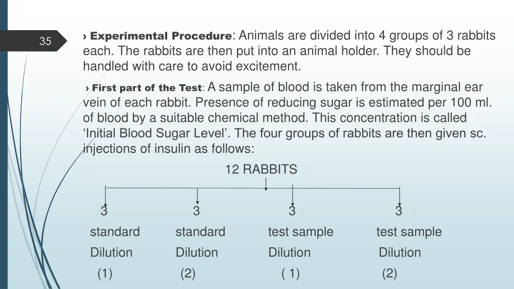 experimental procedure animals are divided into