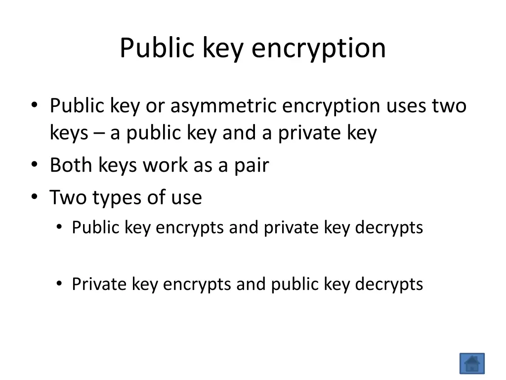 public key encryption