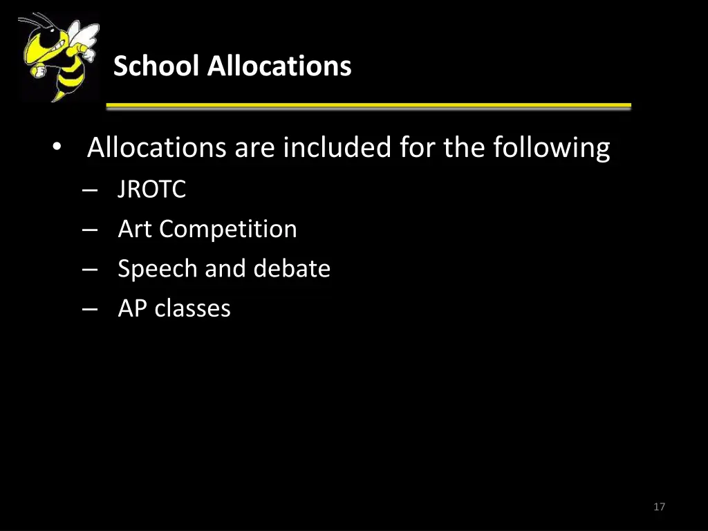school allocations 1