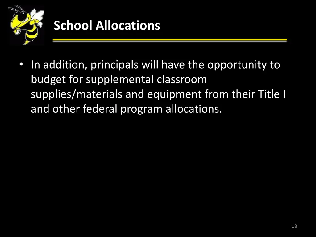 school allocations 2
