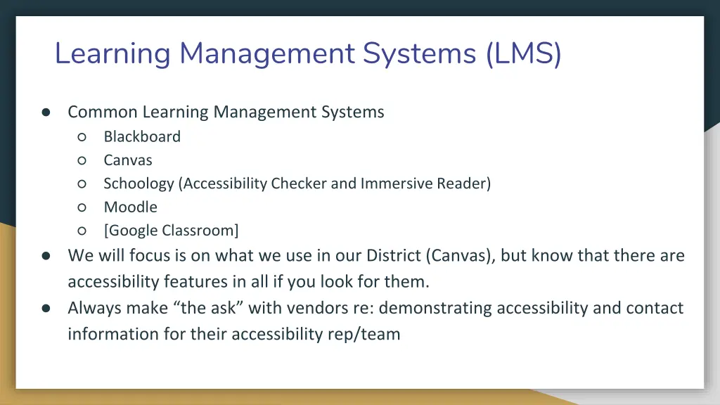 learning management systems lms