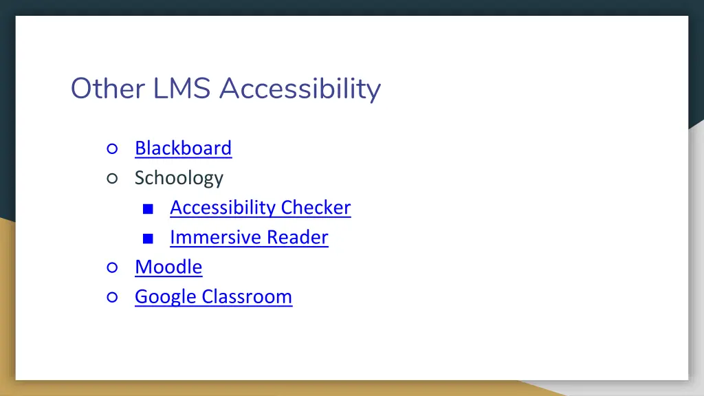 other lms accessibility