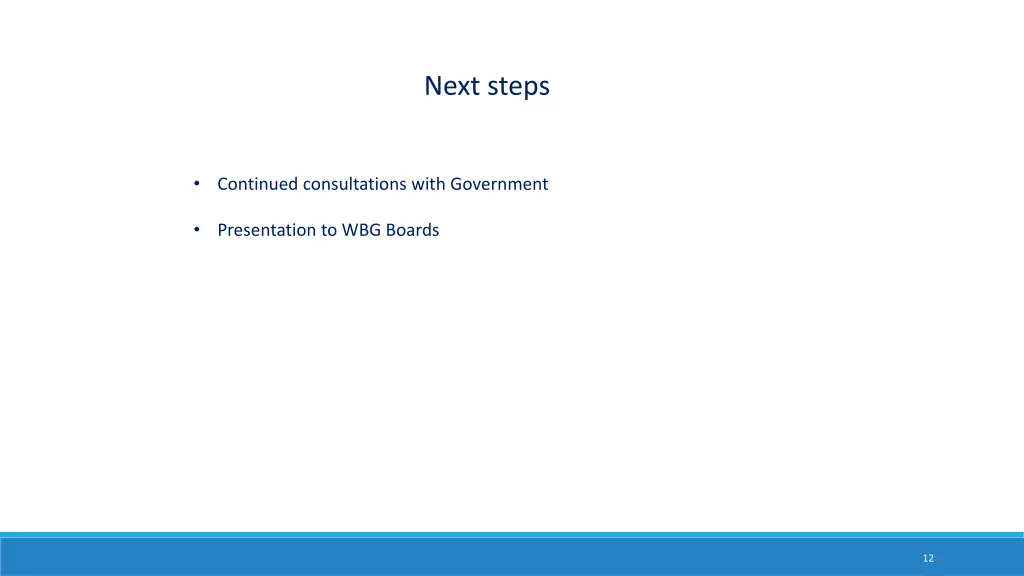 next steps