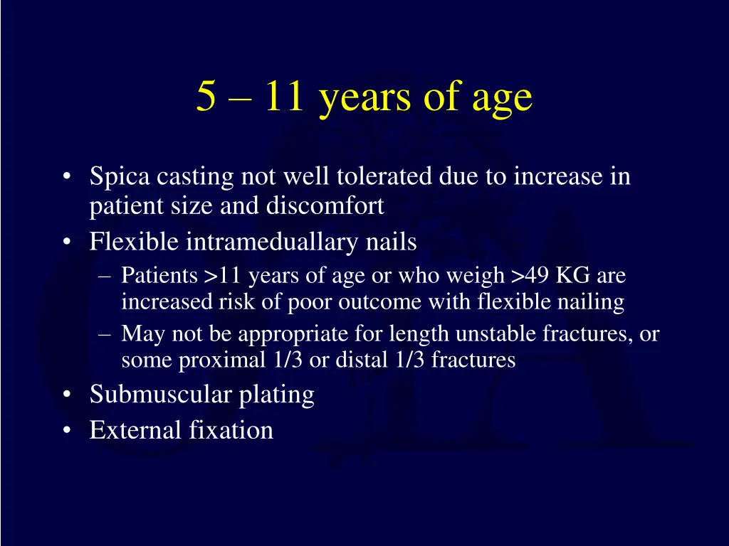 5 11 years of age