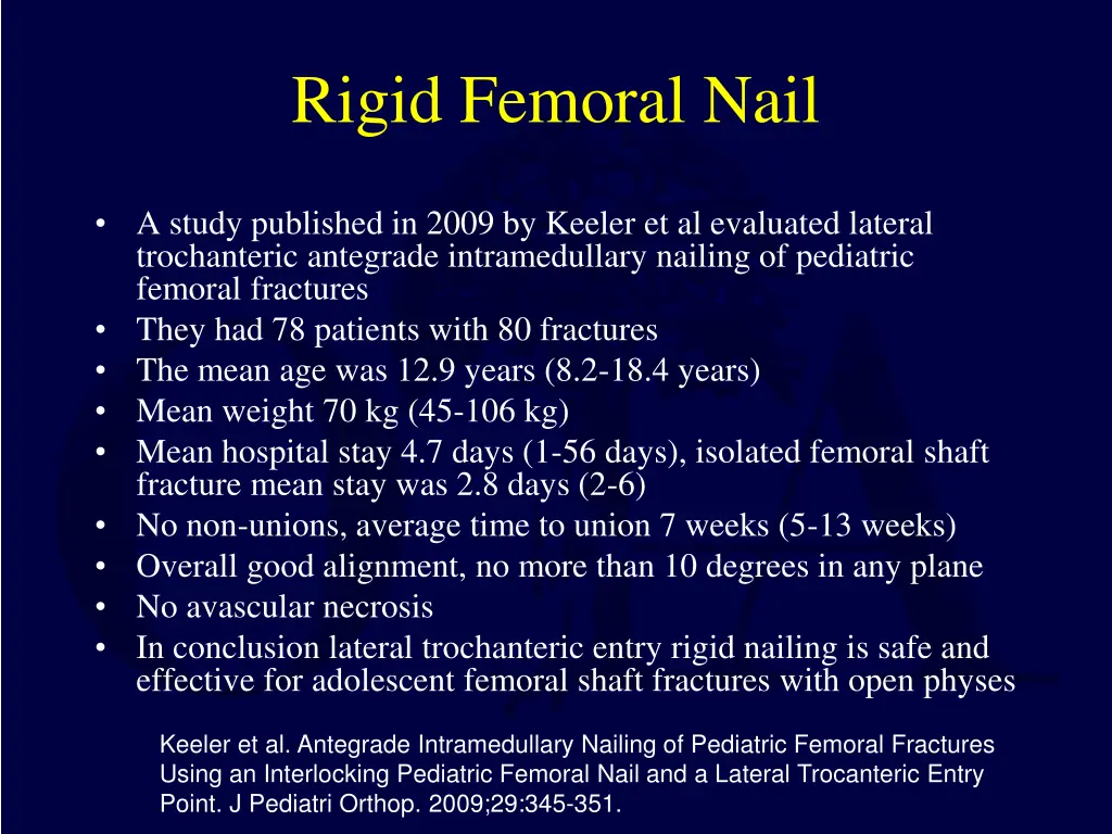 rigid femoral nail