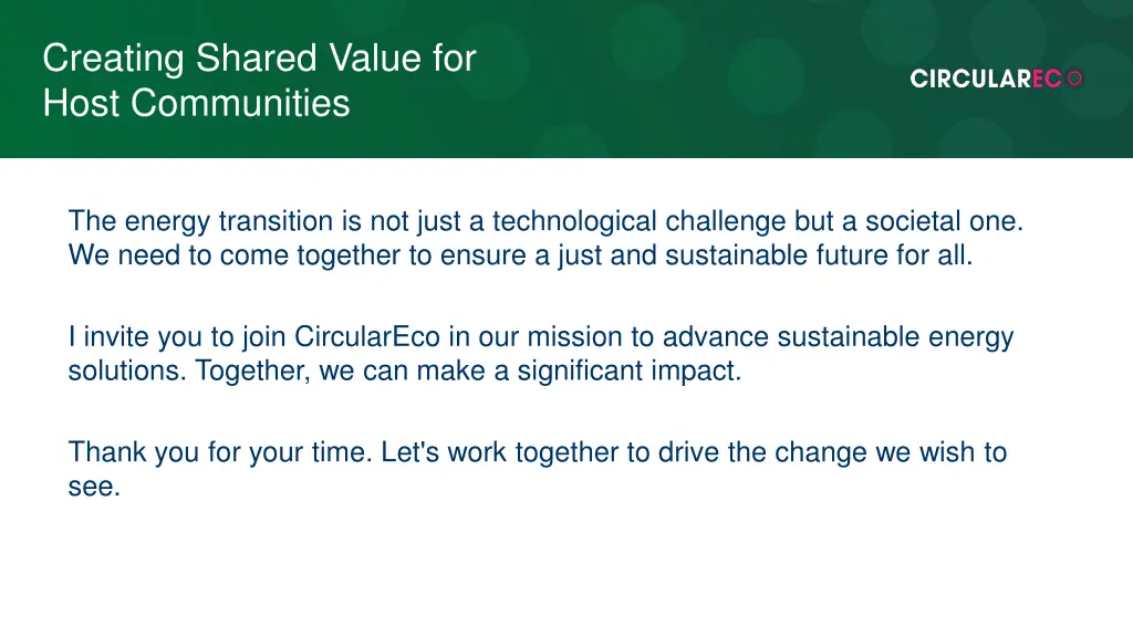 creating shared value for host communities