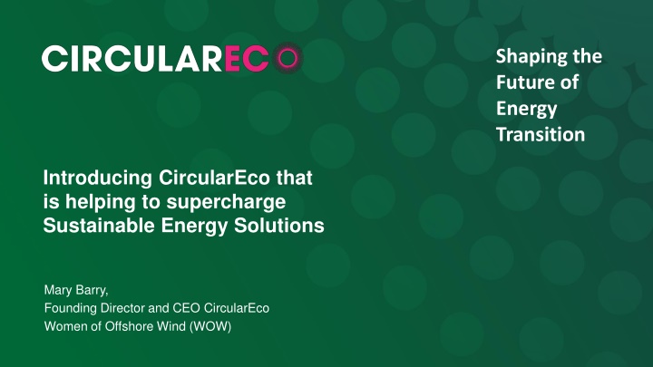 shaping the future of energy transition