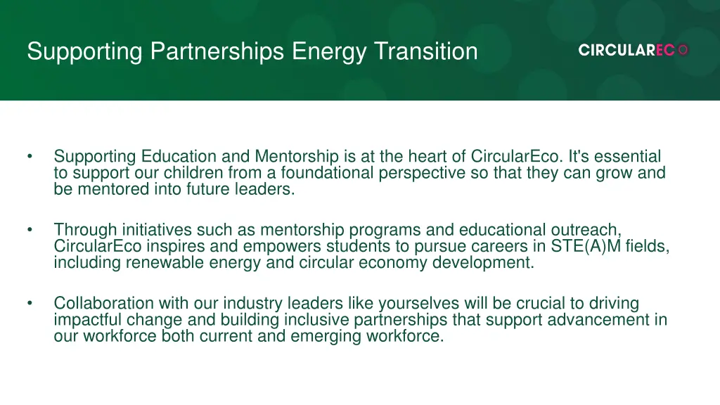 supporting partnerships energy transition