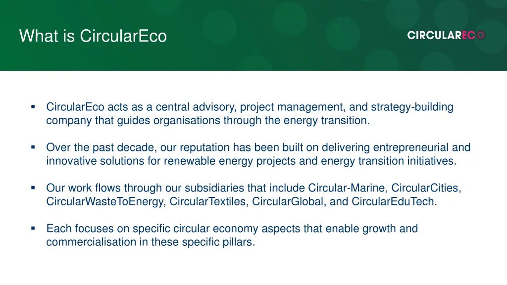 what is circulareco 1