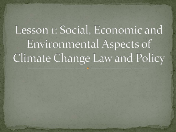 lesson 1 social economic and environmental
