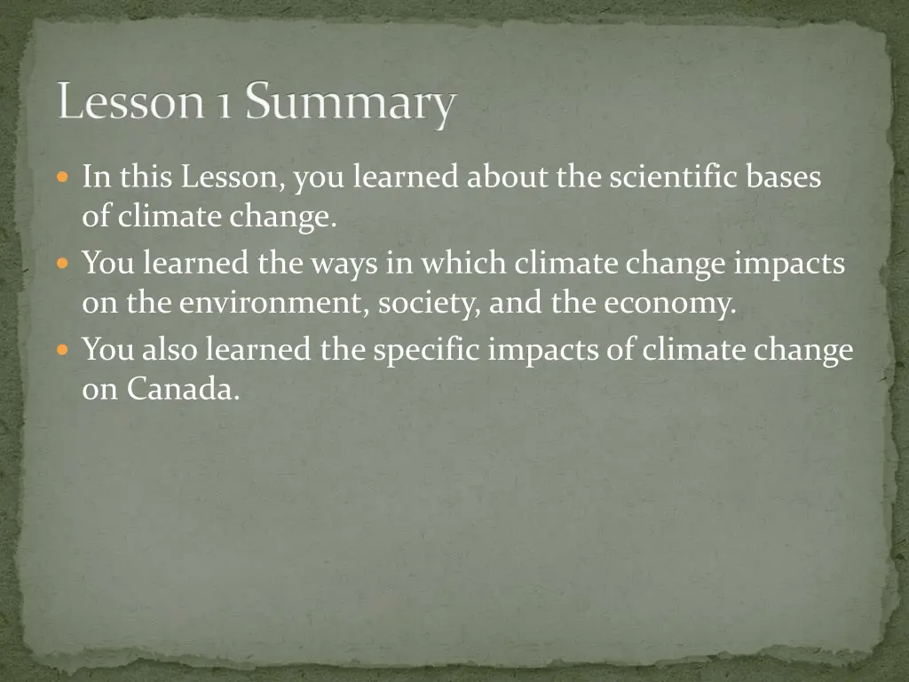 lesson 1 summary