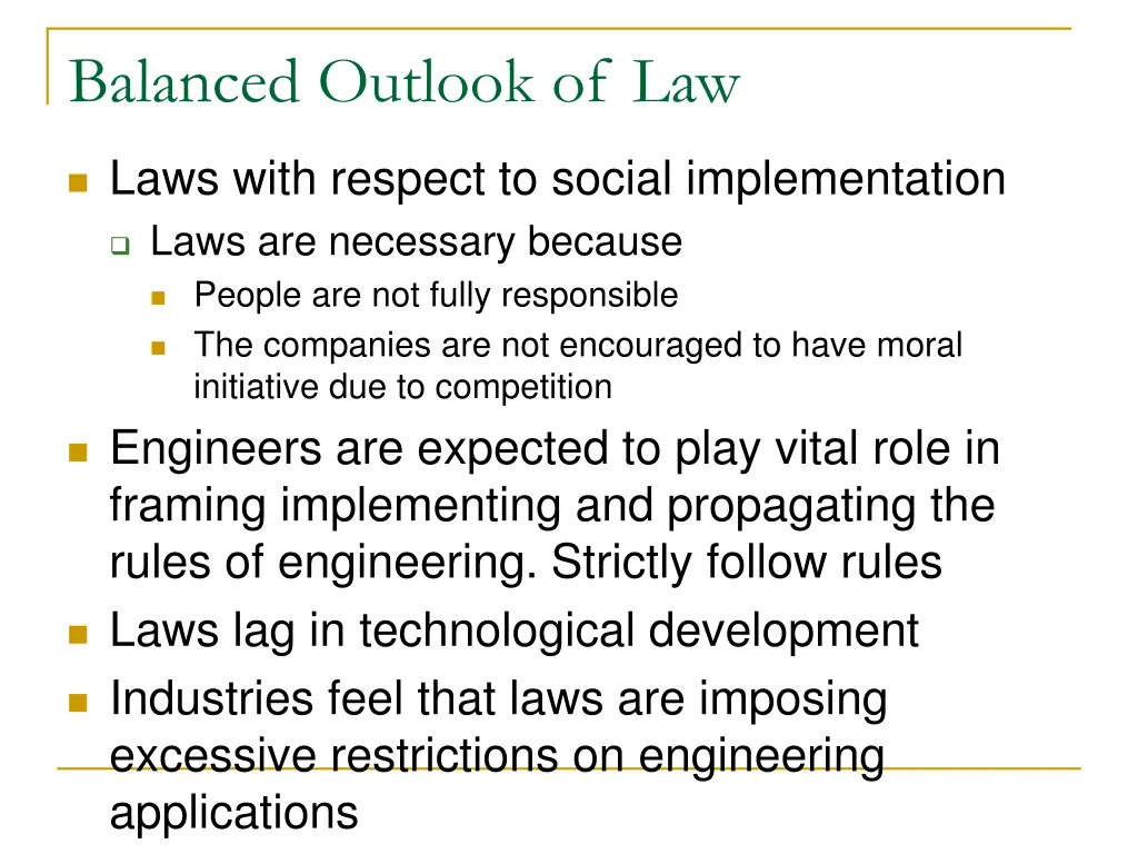 balanced outlook of law 1