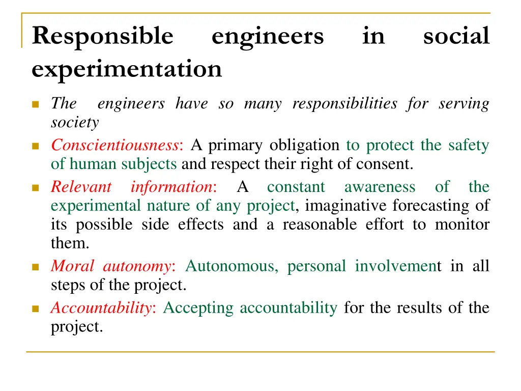 responsible experimentation