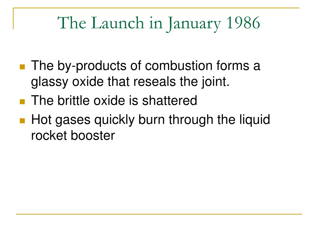 the launch in january 1986 1