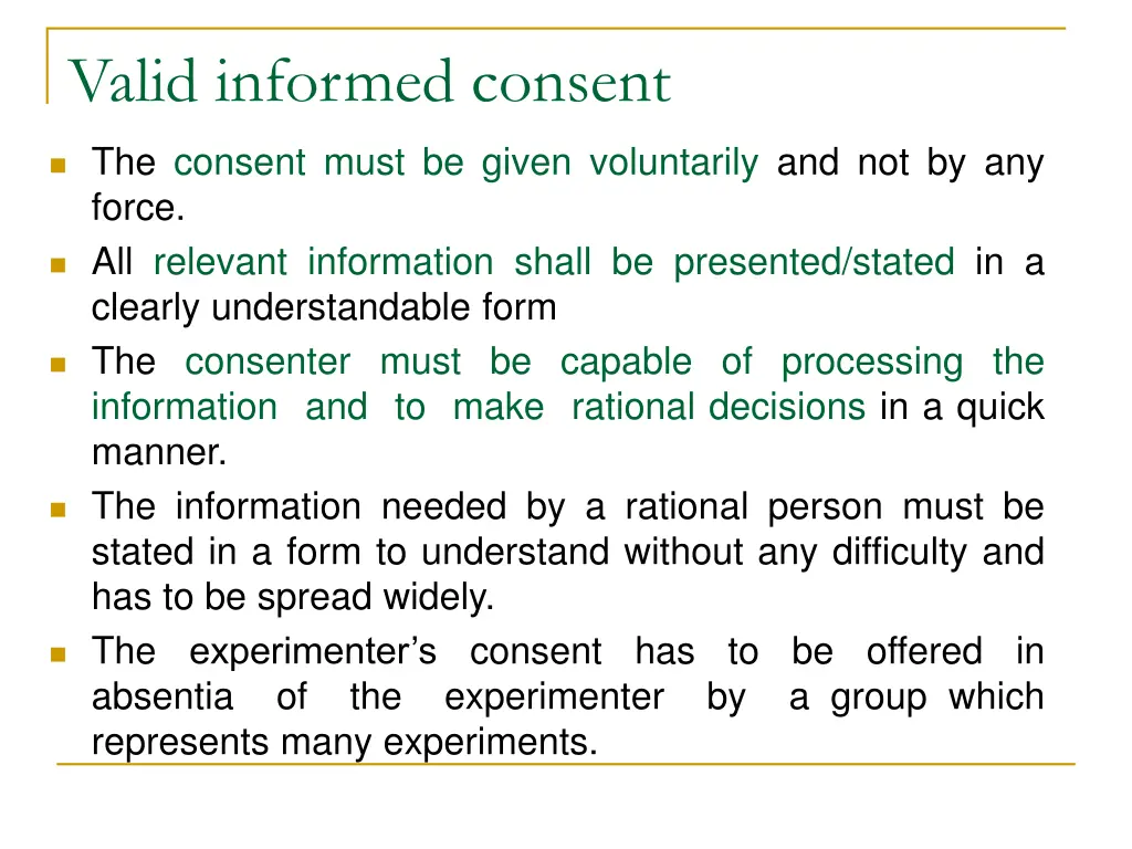 valid informed consent