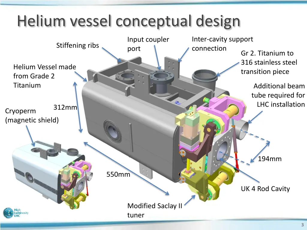 helium vessel conceptual design