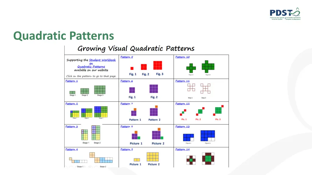 quadratic patterns