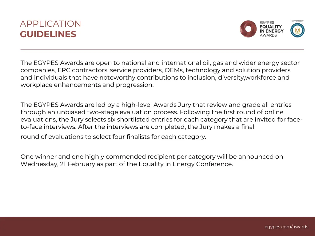 application guidelines