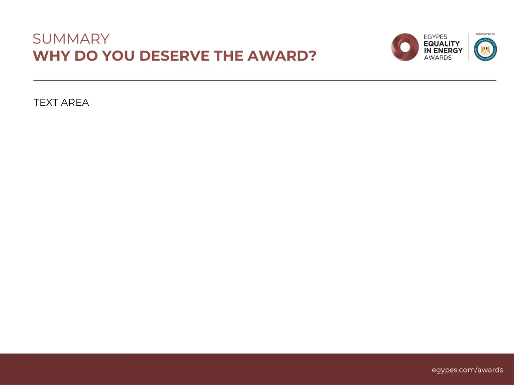 summary why do you deserve the award