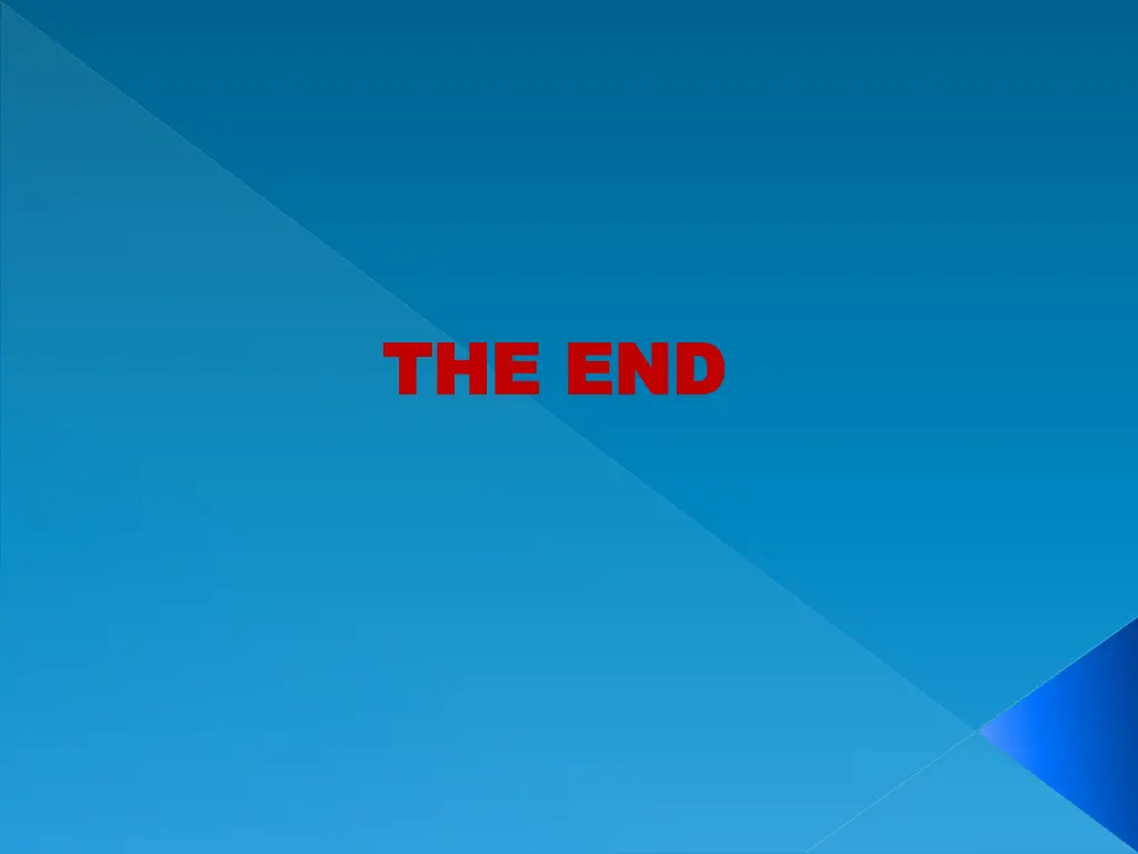 the end the end