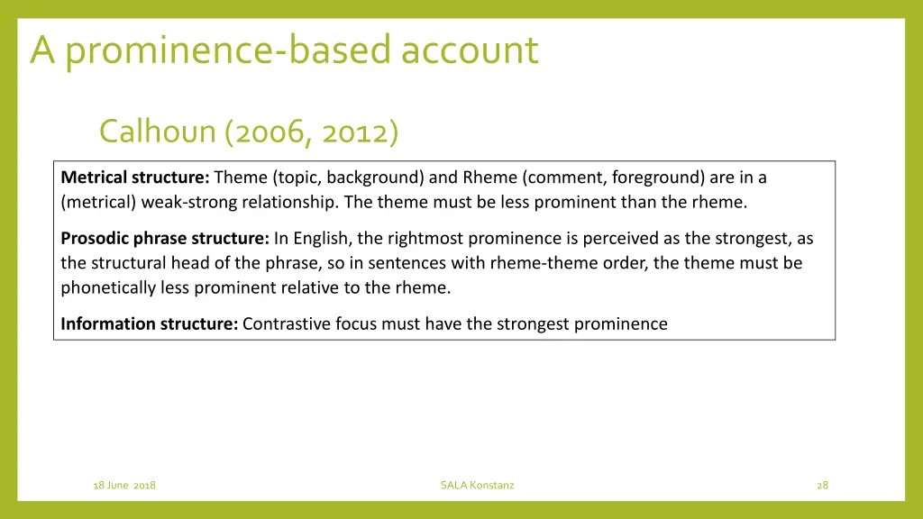 a prominence based account 3