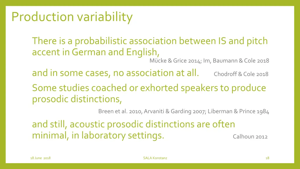 production variability