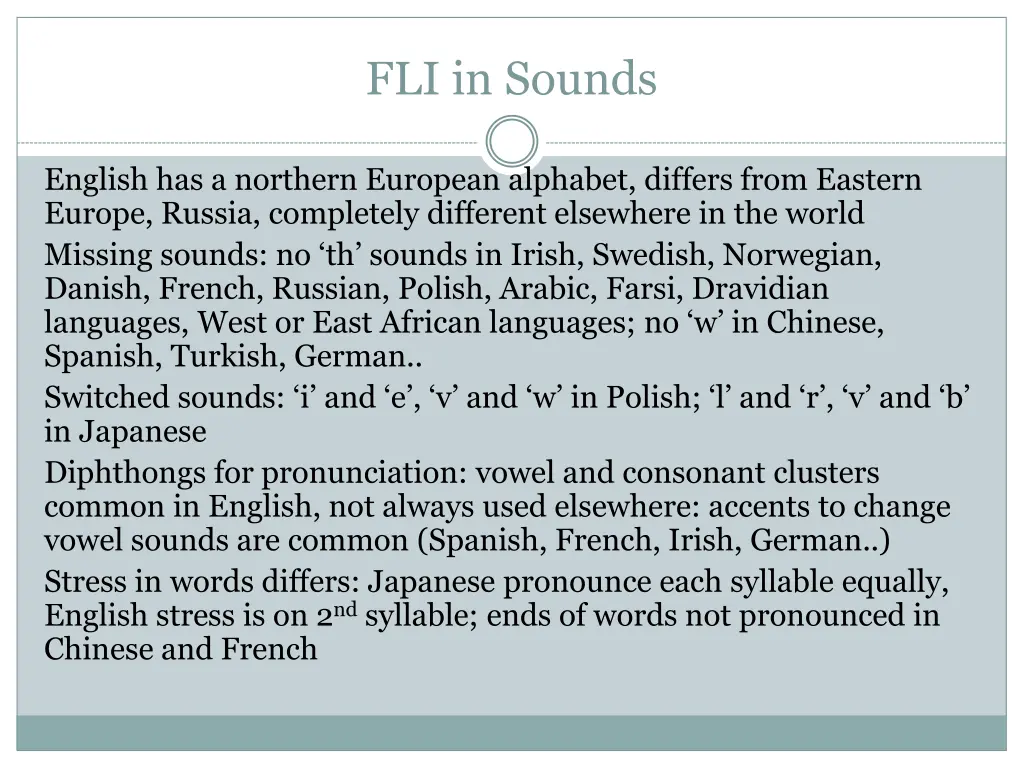 fli in sounds