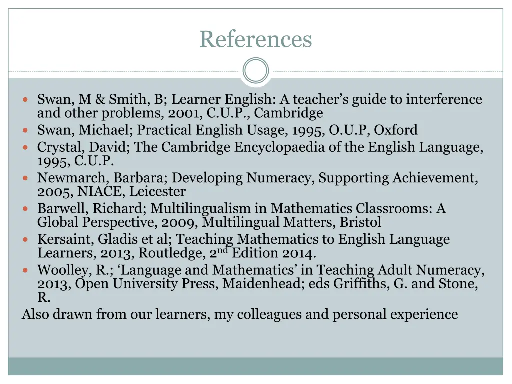 references