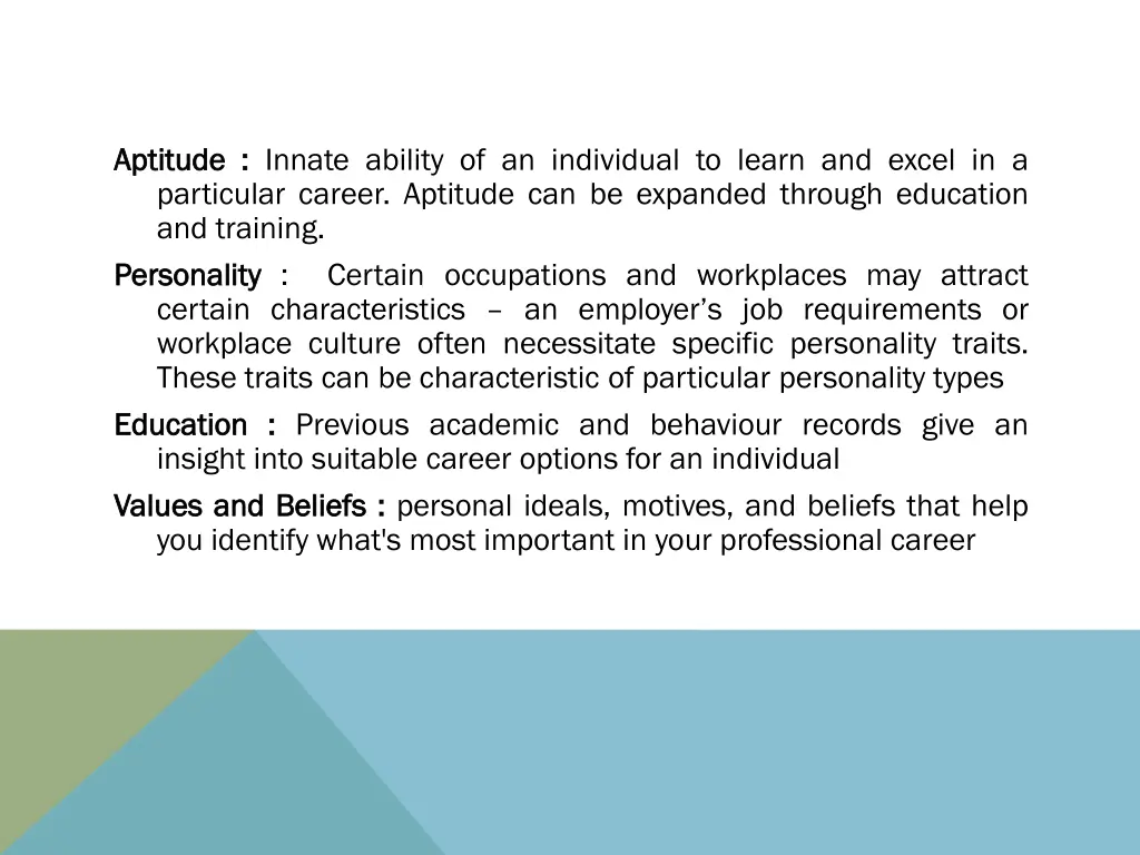 aptitude aptitude innate ability of an individual