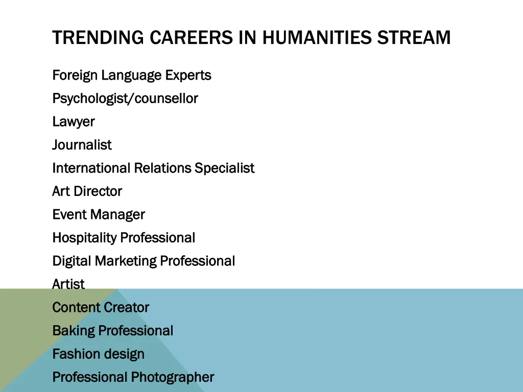 trending careers in humanities stream