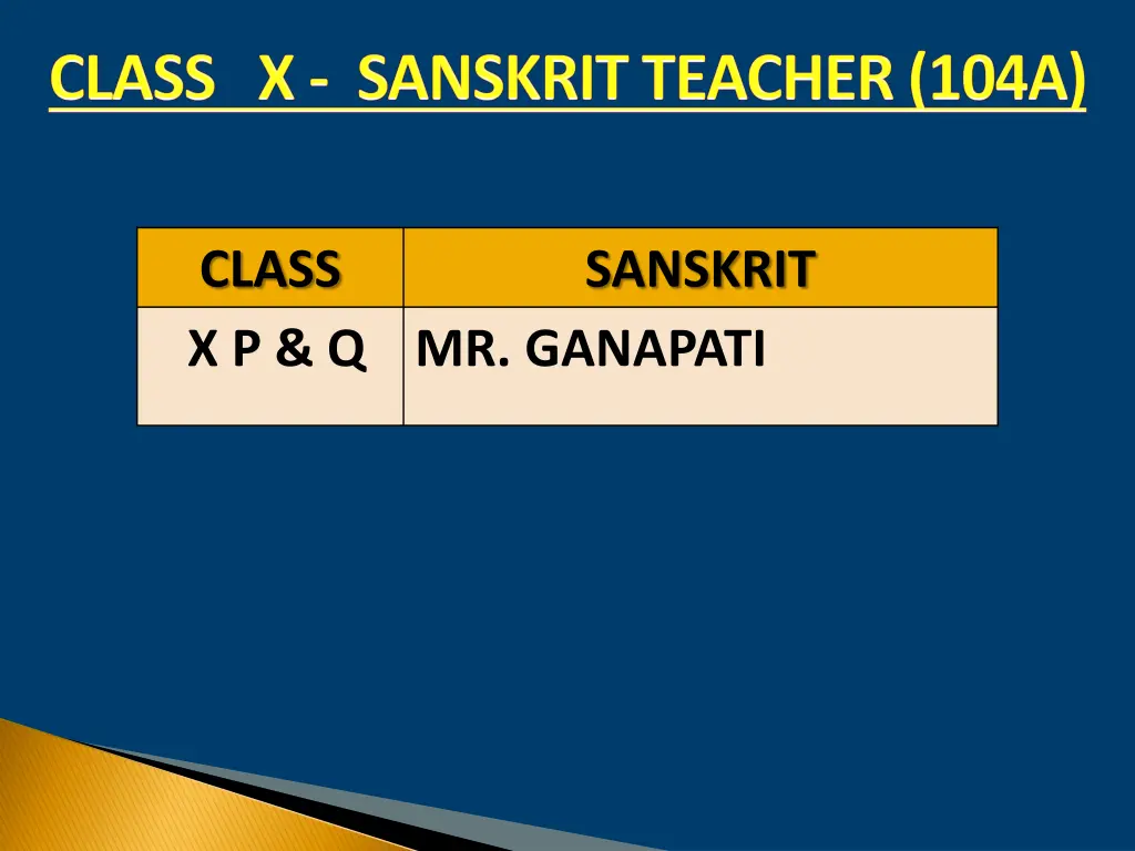 class x p q mr ganapati