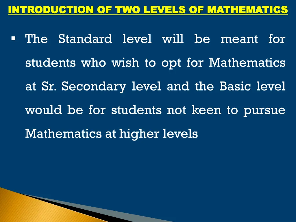 introduction of two levels of mathematics 3