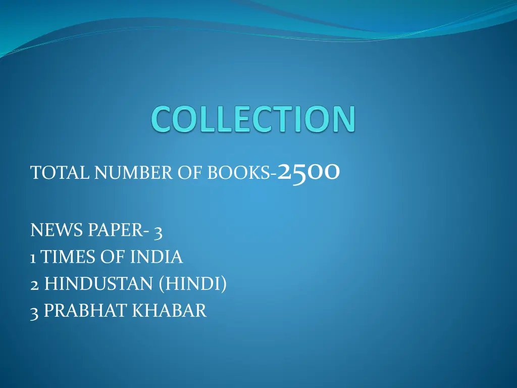total number of books 2500