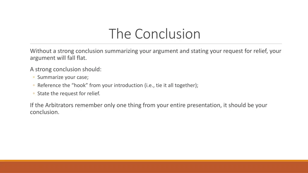 the conclusion 1