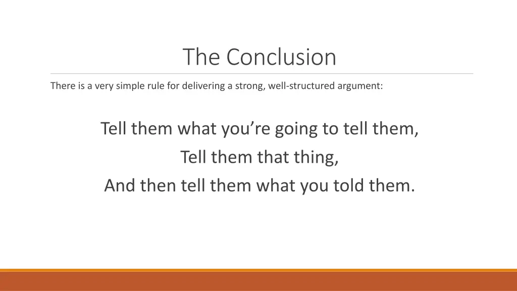the conclusion