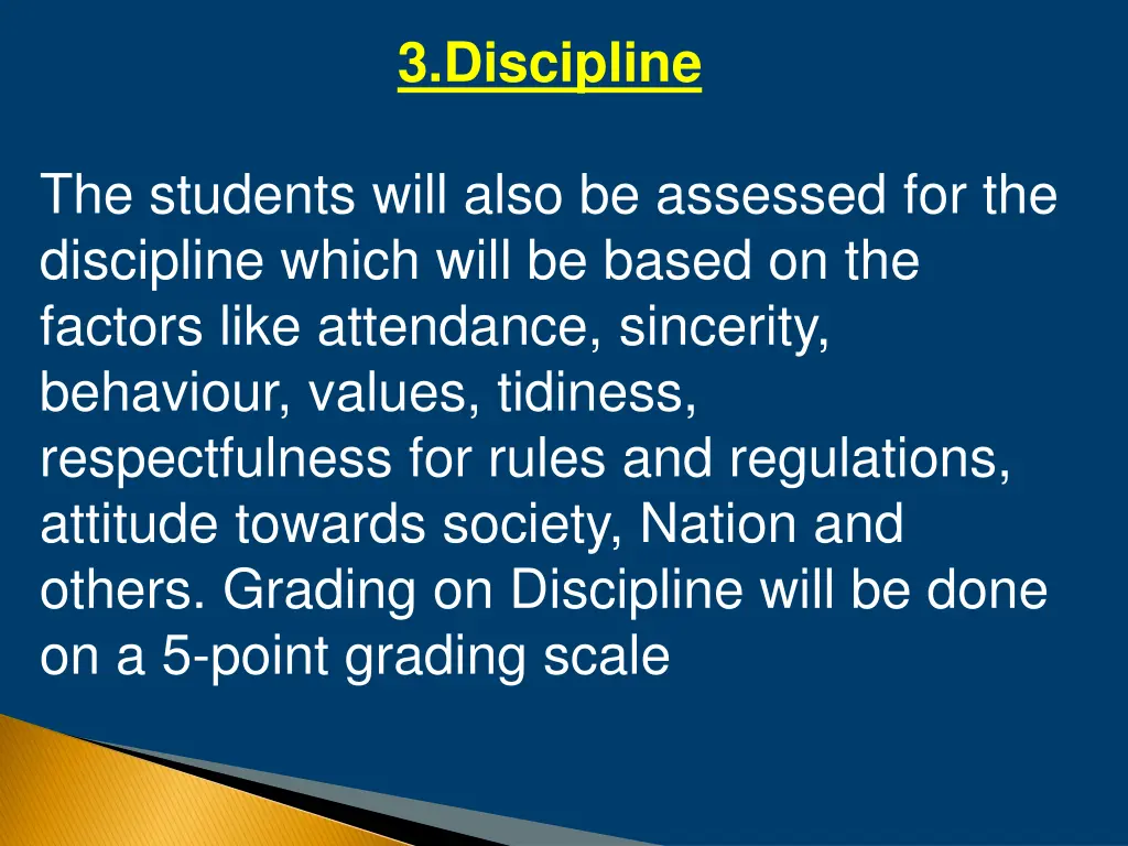 3 discipline
