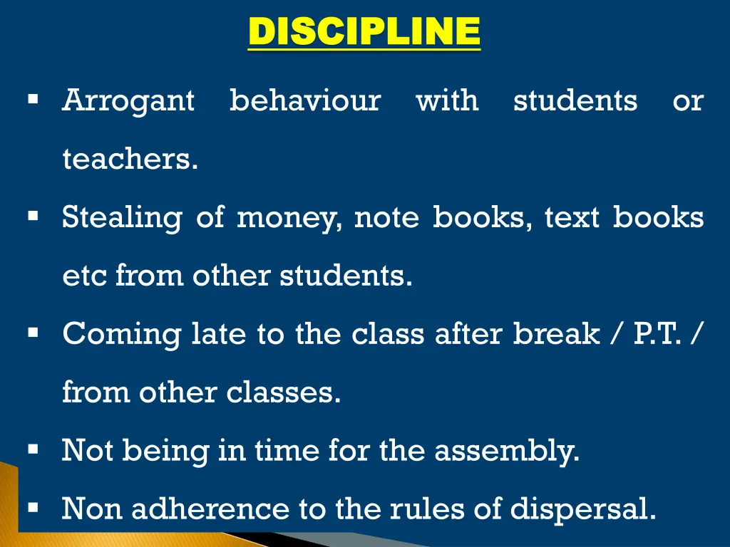 discipline discipline 3