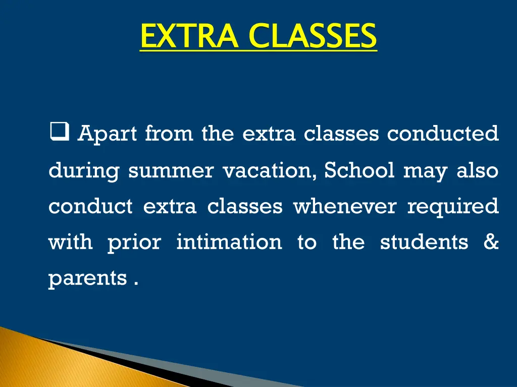 extra classes