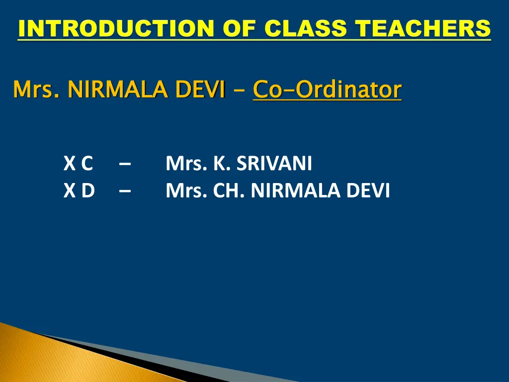 mrs nirmala devi