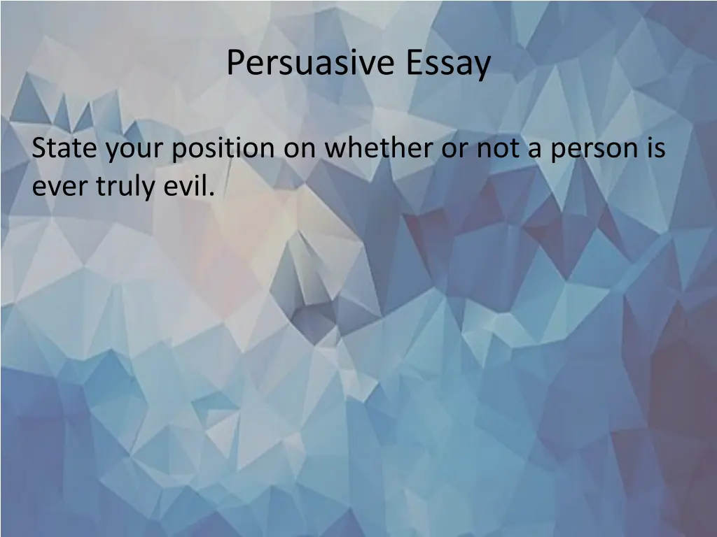 persuasive essay