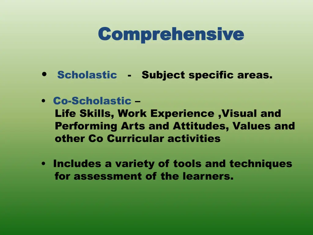 comprehensive comprehensive