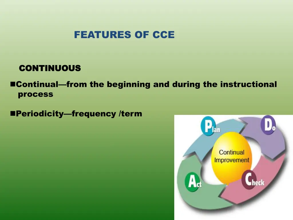 features of cce