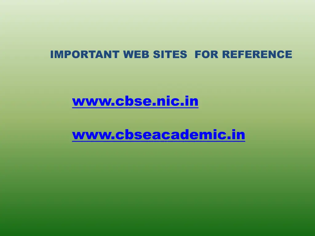 important web sites for reference