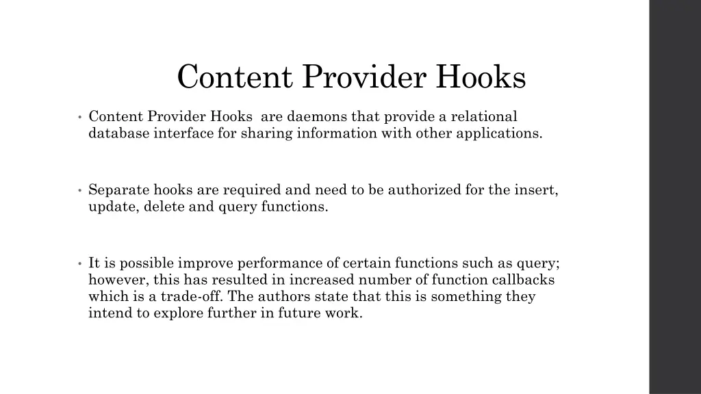 content provider hooks