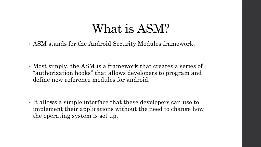 what is asm